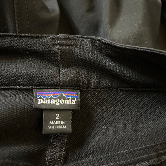 Patagonia Midrise Pants Size 2 Sidesend Stretch Black Zip Pockets Cargo 29x31 - Picture 2 of 6